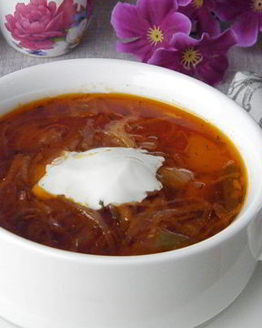 Борщ с кислой капустой