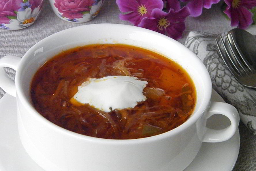 Рецепт борща с кислой капустой