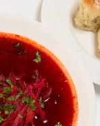 Борщ с пампушками