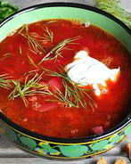 Борщ со свекольной ботвой