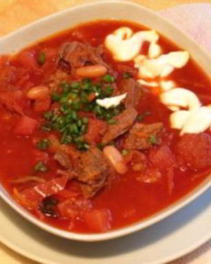 Борщ со свининой по-житомирски