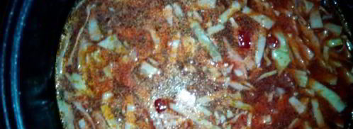 борщ со свининой в мультиварке. Шаг 9