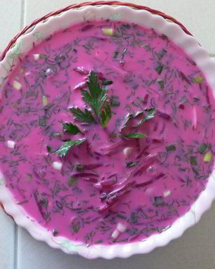 Холодный литовский борщ