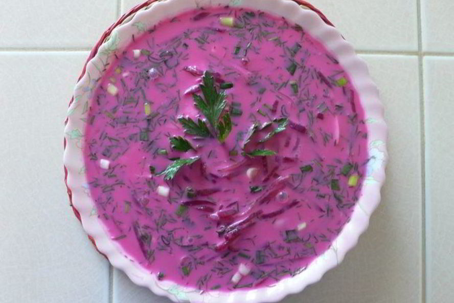 Рецепт холодного литовского борща