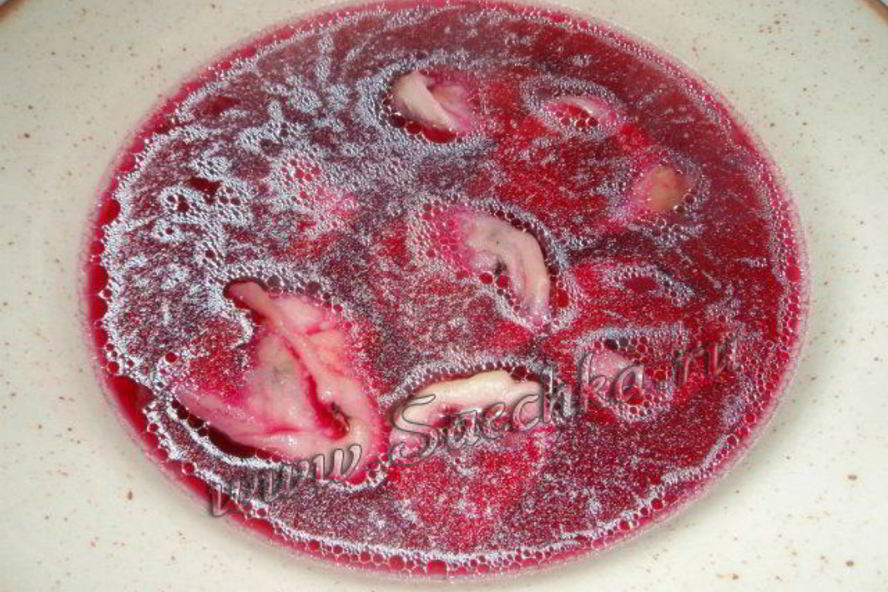 Рецепт квашеного борща с ушками