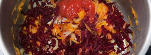 постный борщ с белыми грибами и фасолью. Шаг 6