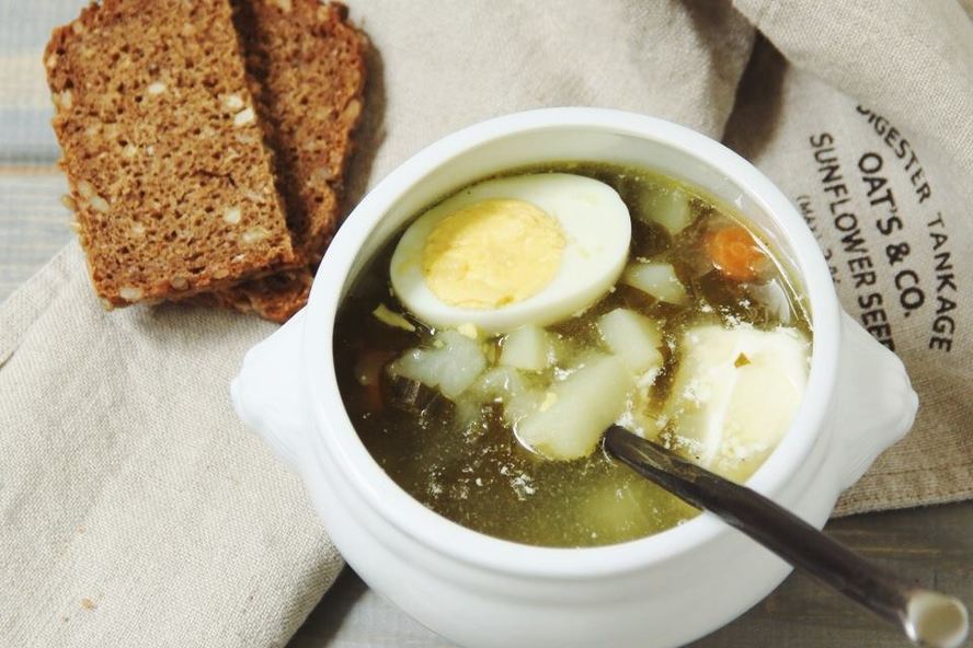 Рецепт зеленого борща из щавеля