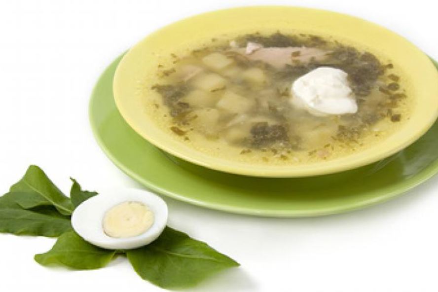 Рецепт зеленого борща со сметаной