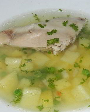 Картофельный суп на мясном бульоне