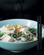 Лапша удон на имбирном бульоне