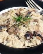 Ризотто на курином бульоне с грибами