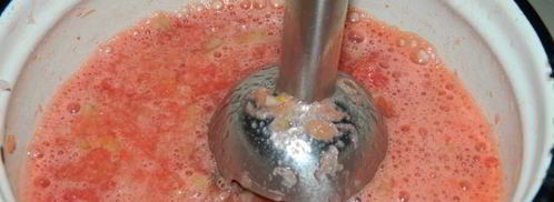 арбузный гаспачо в ледяной тарелке. Шаг 14