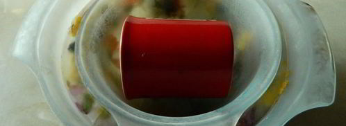 арбузный гаспачо в ледяной тарелке. Шаг 4