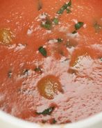 Гаспачо с апельсиновым льдом