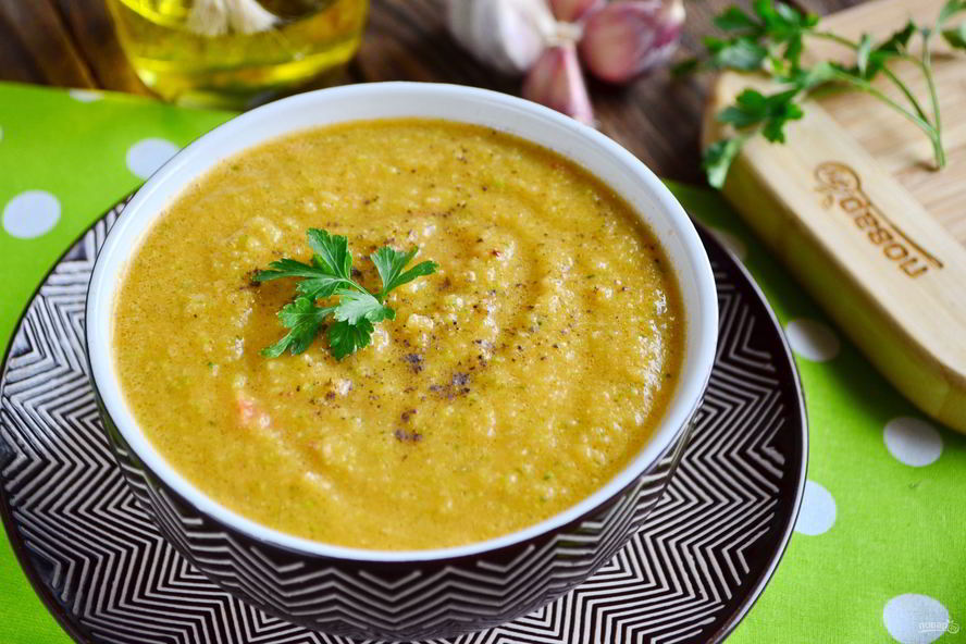 Рецепт гаспачо с кабачками остренький