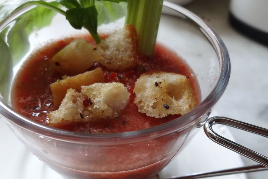 Рецепт гаспачо с сухариками