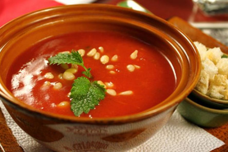 Рецепт супа гаспачо с кедровыми орешками