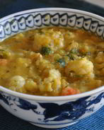 Гороховый суп с картофелем и цветной капустой