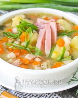 Гороховый суп с копченой грудинкой