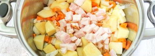 гороховый суп с копченой грудинкой. Шаг 9