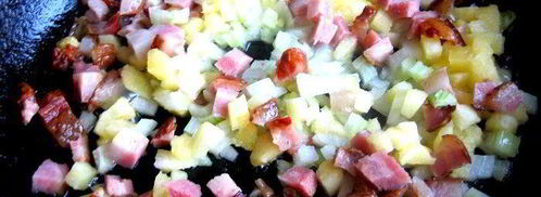 гороховый суп с копченостями и тыквой. Шаг 13