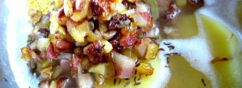 гороховый суп с копченостями и тыквой. Шаг 15