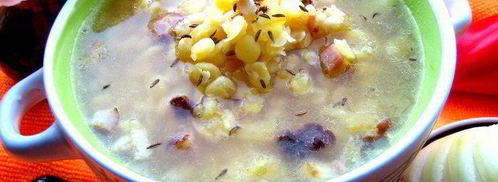 гороховый суп с копченостями и тыквой. Шаг 20