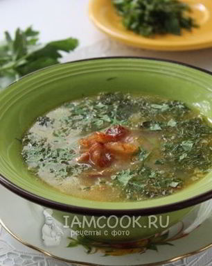 Гороховый суп с копченым салом