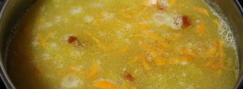 гороховый суп с копчеными крылышками. Шаг 6