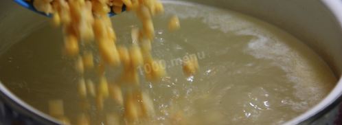 гороховый суп с копчеными ребрышками и курицей. Шаг 5