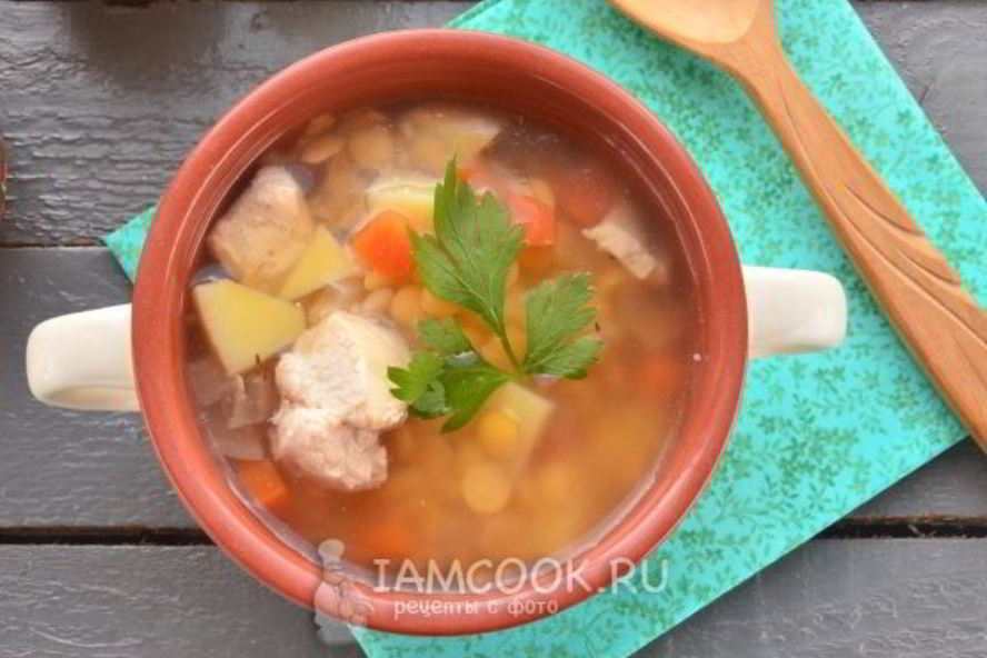 Рецепт горохового супа с курицей в мультиварке