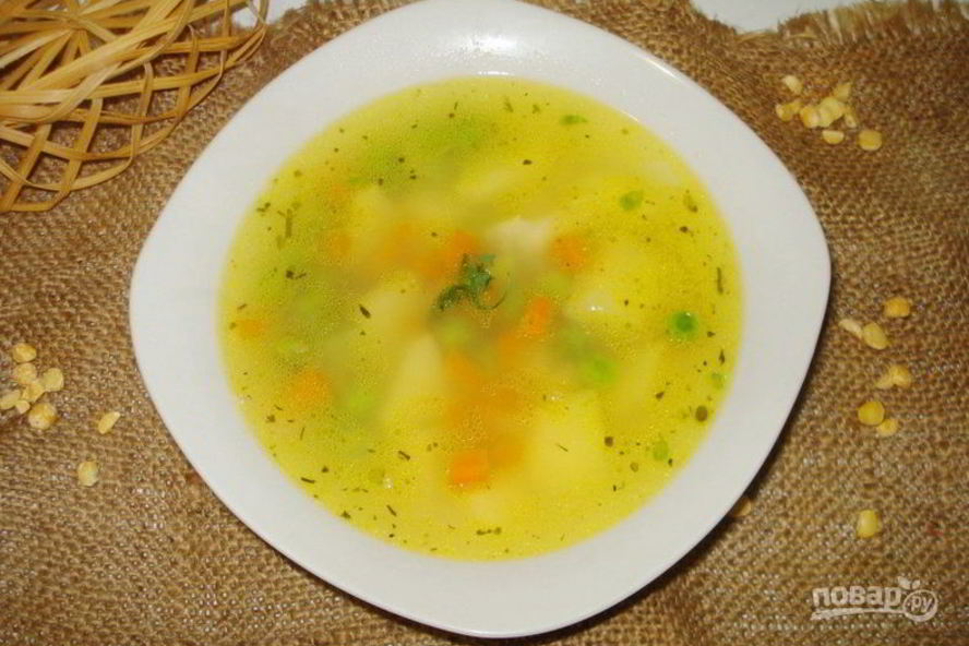 Рецепт супа горохового постного