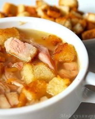 Суп гороховый с копченостями в мультиварке