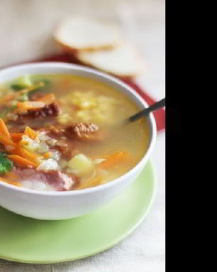 Суп гороховый с копчеными ребрышками