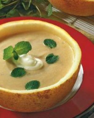 Холодный суп из дыни с бататом