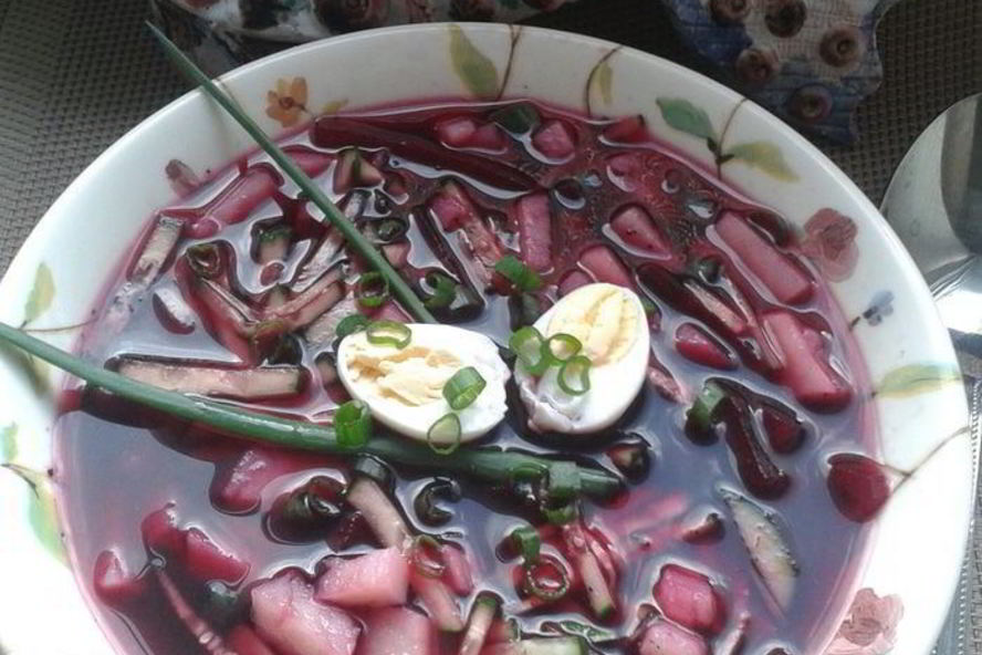 Рецепт холодного супа на свекольном квасе