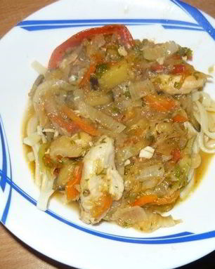 Лагман из гуся