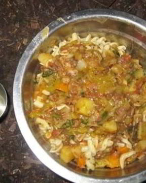 Лагман из тушенки