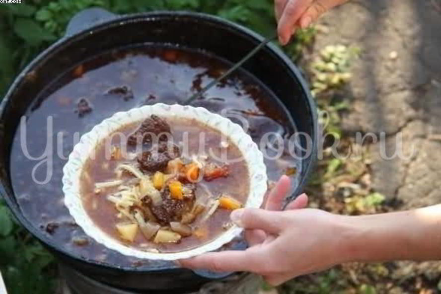 Рецепт лагмана на костре