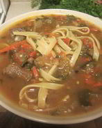 Лагман с баклажанами