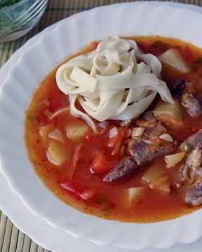 Лагман с овощами