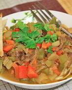 Лагман с сельдереем