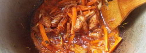 лагман с тянутой лапшой. Шаг 12