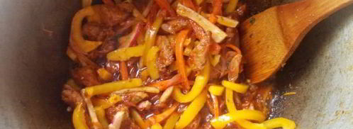 лагман с тянутой лапшой. Шаг 13