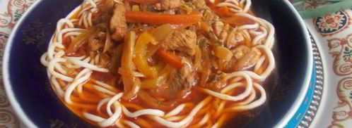 лагман с тянутой лапшой. Шаг 25