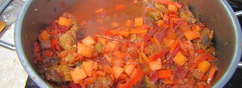 узбекский лагман с настоящей домашней лапшой. Шаг 21