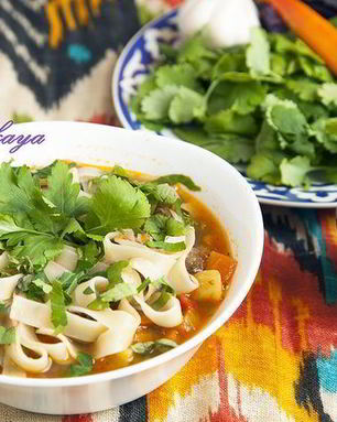 Узбекский лагман жареный