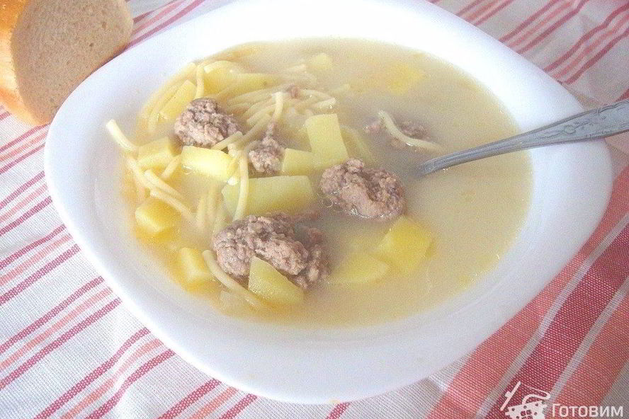 Рецепт молочного супа с фрикадельками