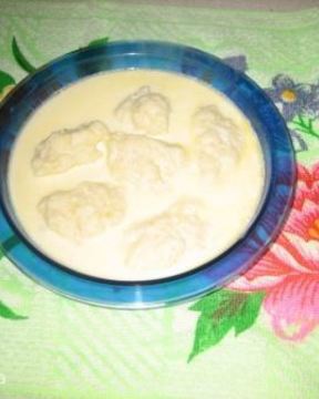 Молочный суп с галушками