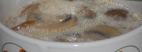 молочный суп с грибами. Шаг 6